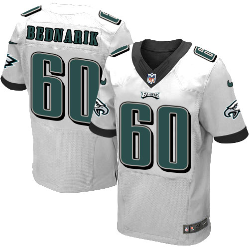 Men's Elite Chuck Bednarik Nike Jersey White Road - #60 NFL Philadelphia Eagles